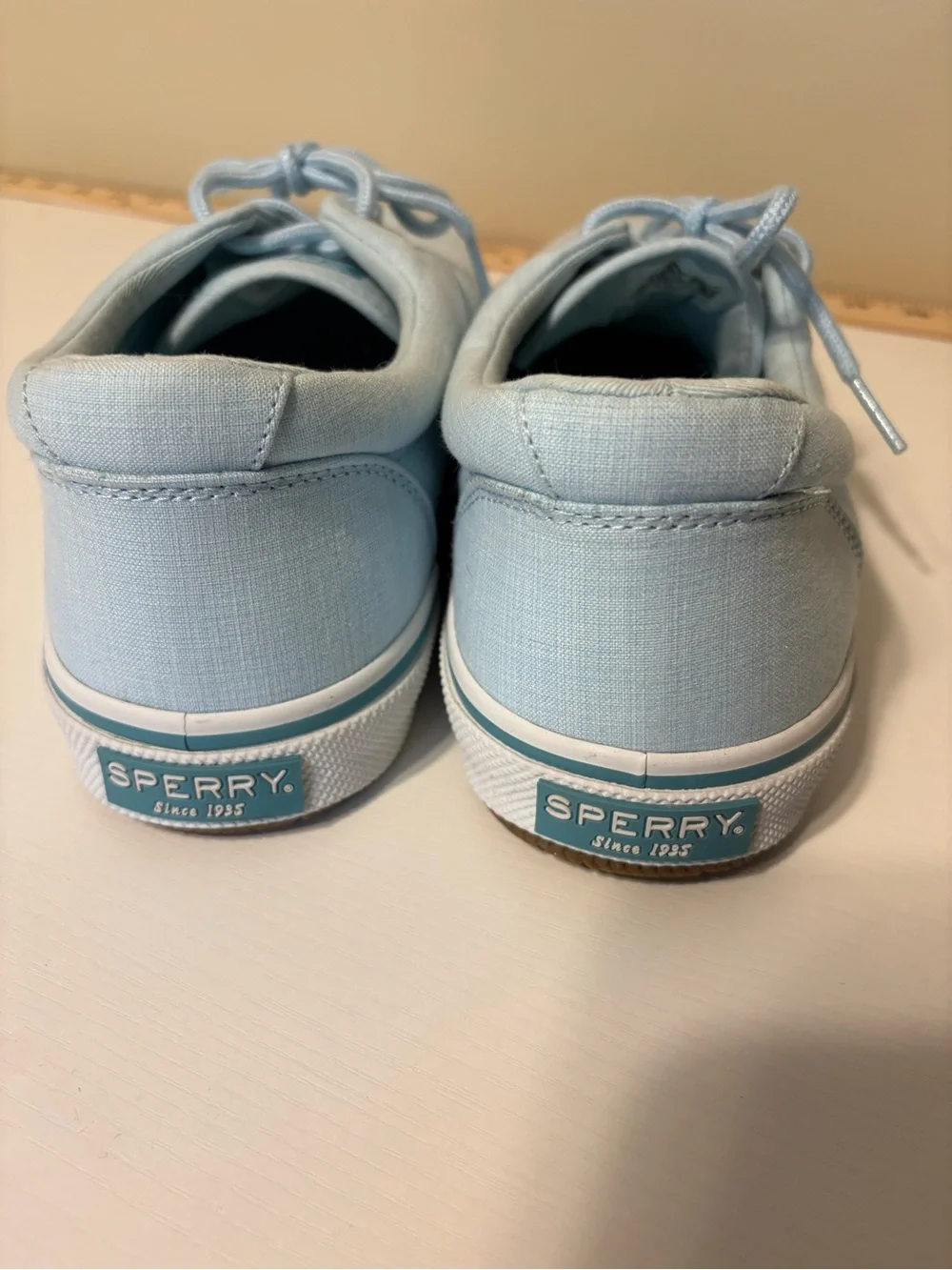 Sperry Light Blue Canvas Boat Shoes
